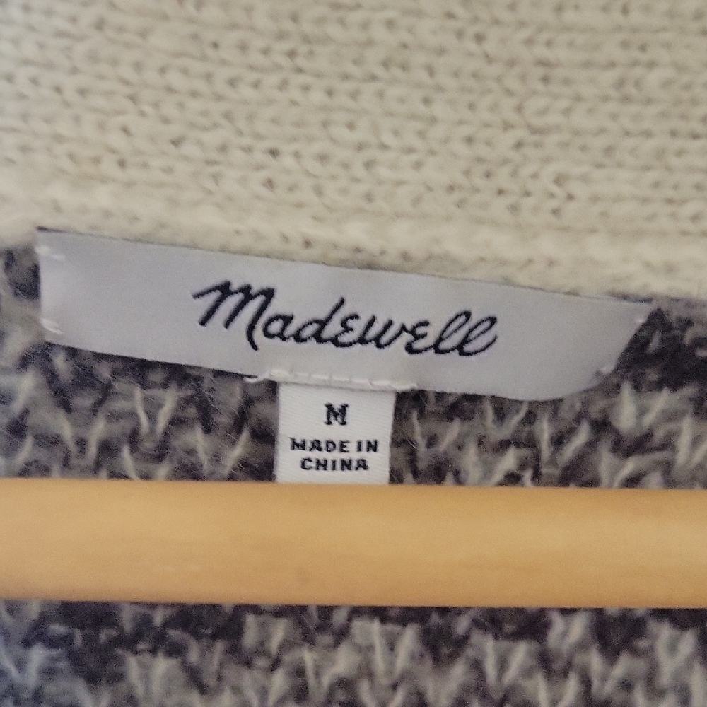 Raquel Abstract Tiger Stripe Cardigan Size M Madewell - Picture 5 of 5